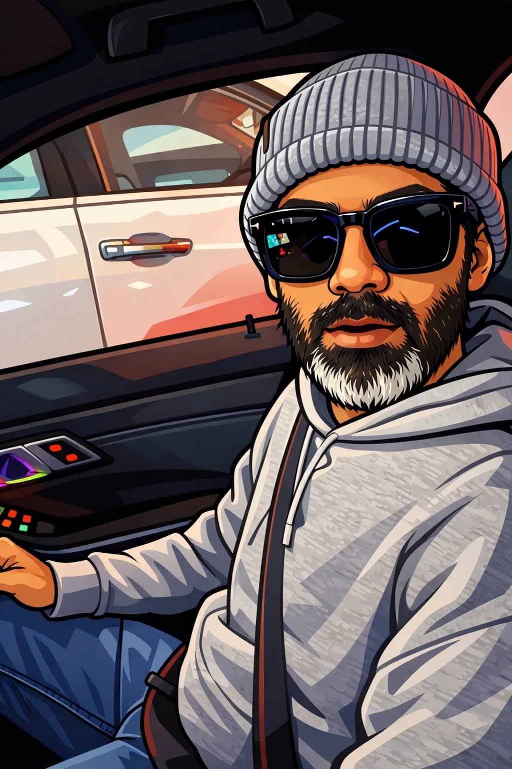 Illustrated portrait of Prasenjit Singh